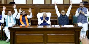 NDA Elects Nitish Kumar as leader in Bihar in a meeting on Wednesday.