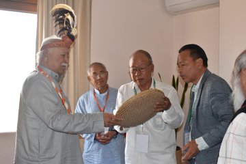 RSS Chief Mohan Bhagwat in Manipur. (Image VSK Bharat on X)