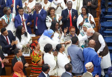 Prime Minister Narendra Modi addressed joint session of Ethiopian parliament.