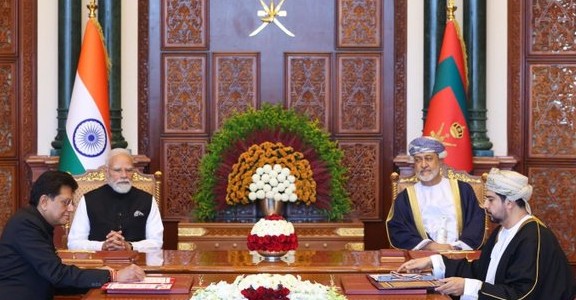 Prime Minister Narendra Modi during signing of India-Oman CEPA on Thursday.
