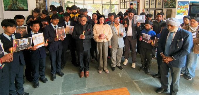 Students in Dehradun hold prayer meeting after the death of Angel Chakma in a lynching case.