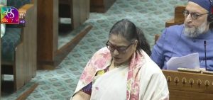 TMC MP Kakoli Ghosh Dastidar in the Lok Sabha on Monday