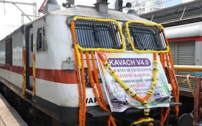 A Kavach installed train.