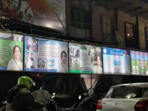 Hoardings of West Bengal Mamata Banerjee in Kolkata.