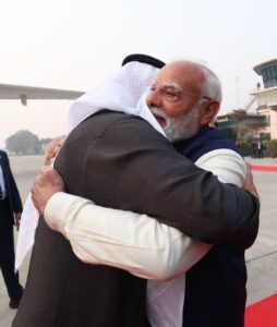 Prime Minister Narendra Modi with Sheikh Mohamed bin Zayed Al Nahyan, President of the UAE.
