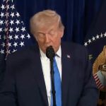US President Donald Trump addresses a press conference after military attacks on Venezuela.