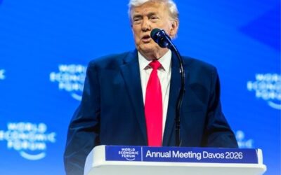 US President Donald Trump at Davos.