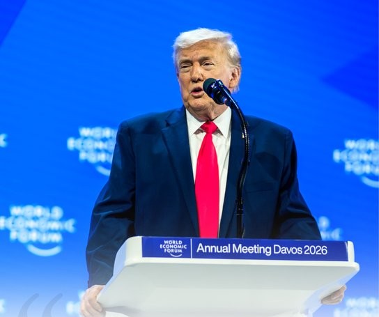 US President Donald Trump at Davos.