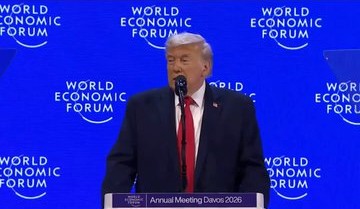 US President Donald Trump at World Economic Forum, Davos on Wednesday.
