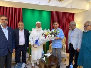 BNP Chairman Tarique Rahman paid a courtesy visit to the chief of Bangladesh Jamaat-e-Islami Shafiqur Rahman.