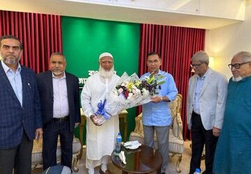 BNP Chairman Tarique Rahman paid a courtesy visit to the chief of Bangladesh Jamaat-e-Islami Shafiqur Rahman.