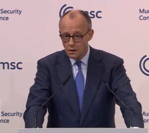 German Chancellor Frederick Merz at Munich Security Conference.