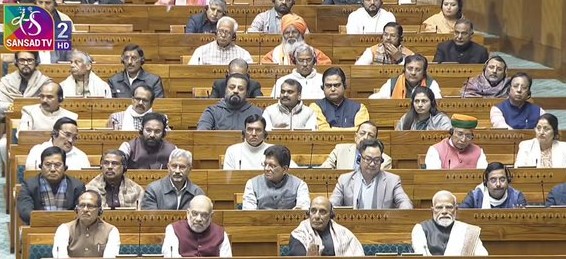 Prime Minister Narendra Modi during Budget presentation.