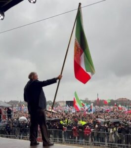 Senator Lindsey Graham addressed a rally in Germany in support of Iranian supporters.