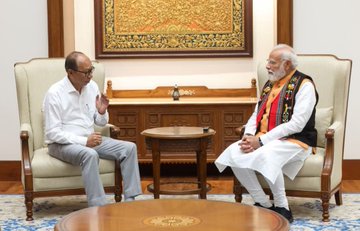 Lt Gen Nishikanta Singh with PM Narendra Modi.