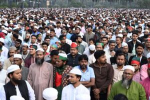 People in Dhaka mourn killing of Sharif Osman Hadi.