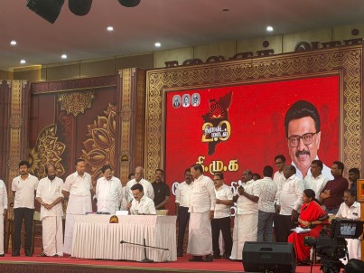 Tamil Nadu CM MK Stalin unveils DMK manifesto.