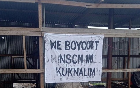 Poster calling for boycott of NSCNIM in Manipur.
