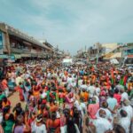 A BJP roadshow in Tamil Nadu Assembly elections.
