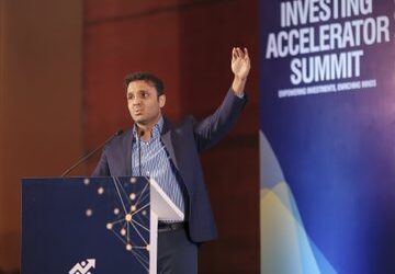 Anmol Bhansali of Goldiam International speaks at investors meet.
