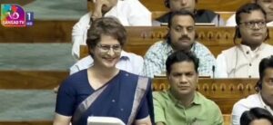 Congress MP Priyanka Gandhi Vadra speaks in the Lok Sabha on delimitation bill.