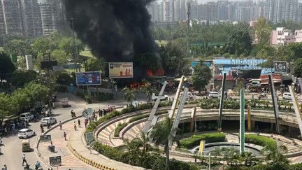 Fire incident in Crossing Republic in Ghaziabad, UP.