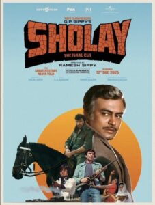 Poster of re-released film Sholay.