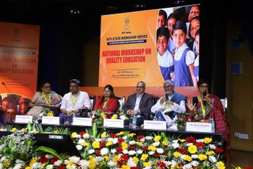 Rahul Singh (Chairperson, CBSE) at a Niti Aayog workshop on quality of education.