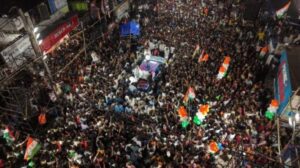 TMC MP Abhishek Banerjee campaigns in Diamond Harbour.