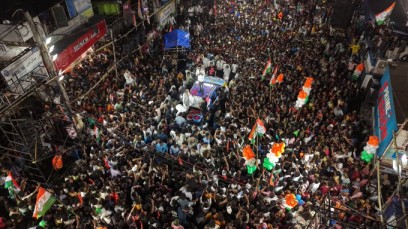 TMC MP Abhishek Banerjee campaigns in Diamond Harbour.