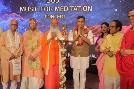 365th Music for Meditation Concert Marks Spiritual Milestone at Bharat Mandapam.