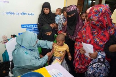 Bangladesh measles outbreak.