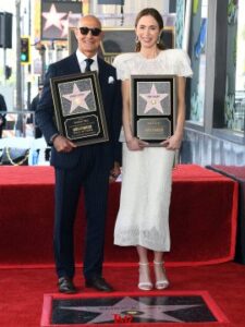 Emily Blunt, Stanley Tucci Honoured on Hollywood Walk of Fame.