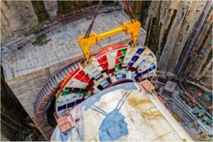 National High Speed Rail Corporation Limited has lowered the second TBM cutterhead for the Mumbai-Ahmedabad High Speed Rail tunnel in Navi Mumbai.