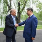 China President Xi Jinping held a private meeting with U.S. President Donald J. Trump at Zhongnanhai.