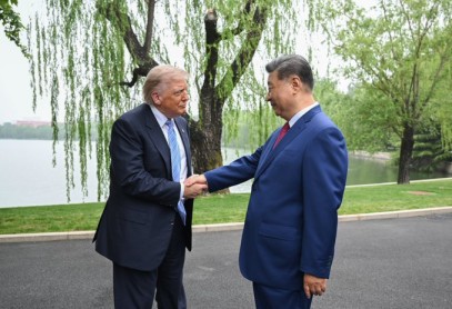 China President Xi Jinping held a private meeting with U.S. President Donald J. Trump at Zhongnanhai.