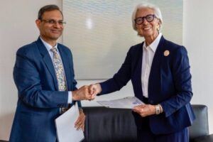 RBI chairman Sanjay Malhotra with EU bank Chief,