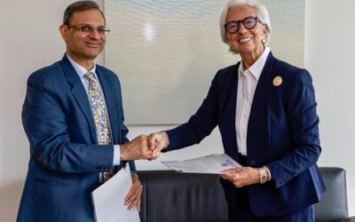 RBI chairman Sanjay Malhotra with EU bank Chief,