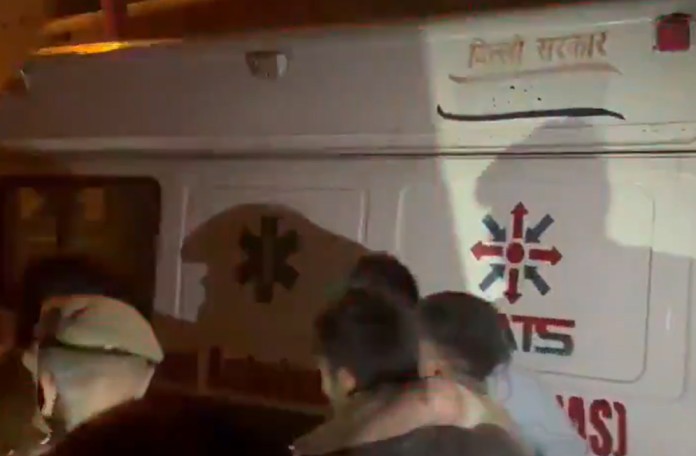 Rescue operation after a three-story building collapsed in Saket in south Delhi on Saturday.