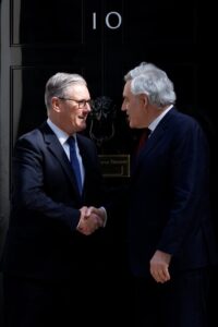 UK PM Keir Starmer with Gordon Brown.
