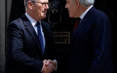 UK PM Keir Starmer with Gordon Brown.