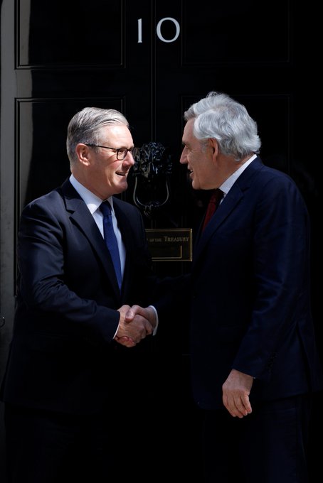 UK PM Keir Starmer with Gordon Brown.