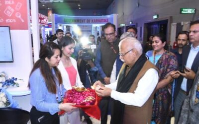 Union Minister of Power Manohar Lal Khattar at a public meeting.