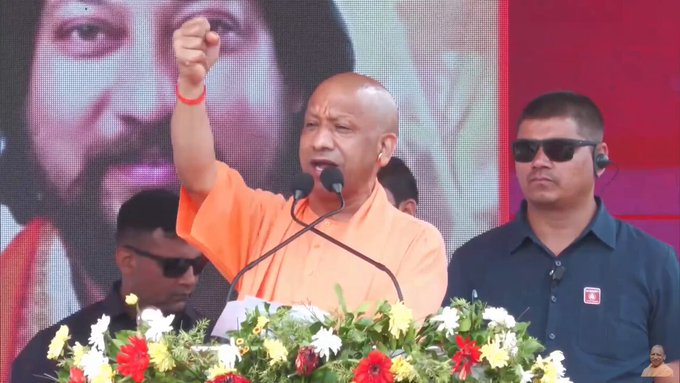 Uttar Pradesh CM Yogi Adityanath campaigns in West Bengal.