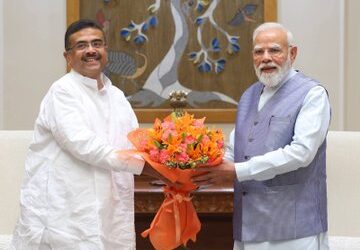 West Bengal Chief Minister Suvendu Adhikari with PM Narendra Modi.