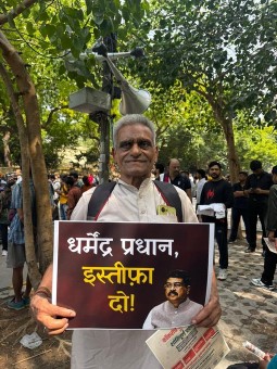 CJP founder Abhijeet Dipke arrived in Delhi ahead of a planned NEET-related protest at Jantar Mantar.