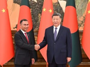 China President Xi Jinping met with Bangladesh’s Prime Minister Tarique Rahman, who is on an official visit to China.