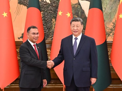 China President Xi Jinping met with Bangladesh’s Prime Minister Tarique Rahman, who is on an official visit to China.