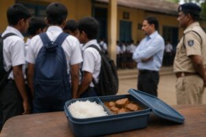 Government school building in Assam amid controversy over a tiffin-related dispute involving students. (A representative image)