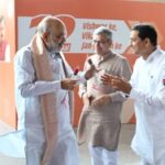 Home Minister Amit Shah at BJP's session with the electronic media at Bharat Mandapam on Monday.